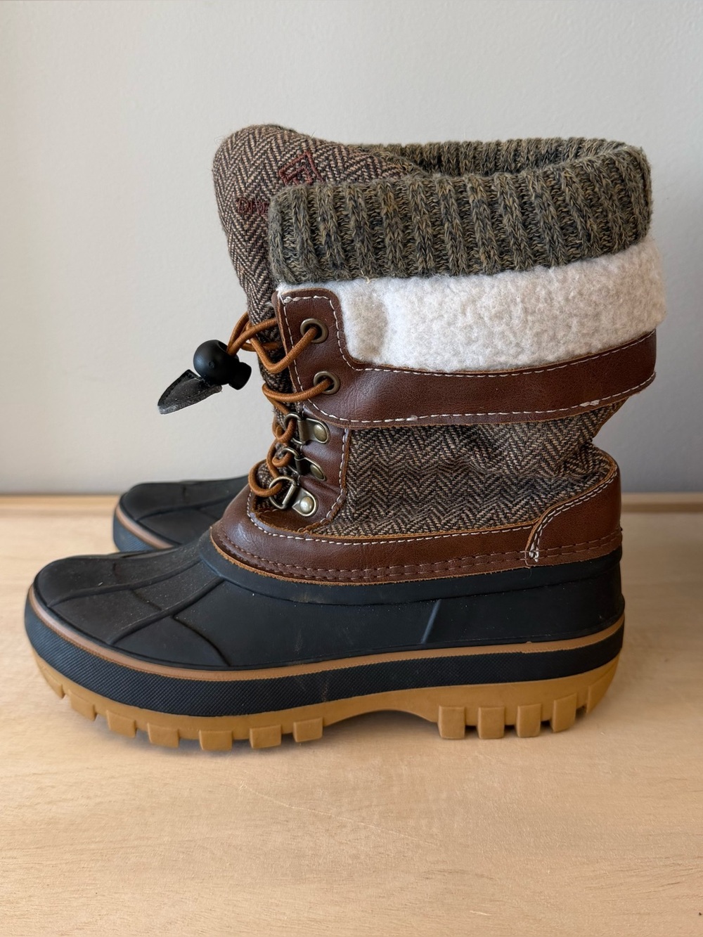 Youth Boys Girls Kids Insulated Waterproof Mid-calf Skiing Snow
Boots Size 2T